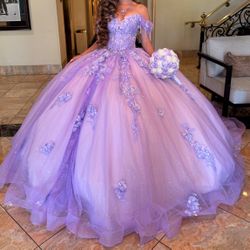 Lilac Lavender Quinceañera Dress