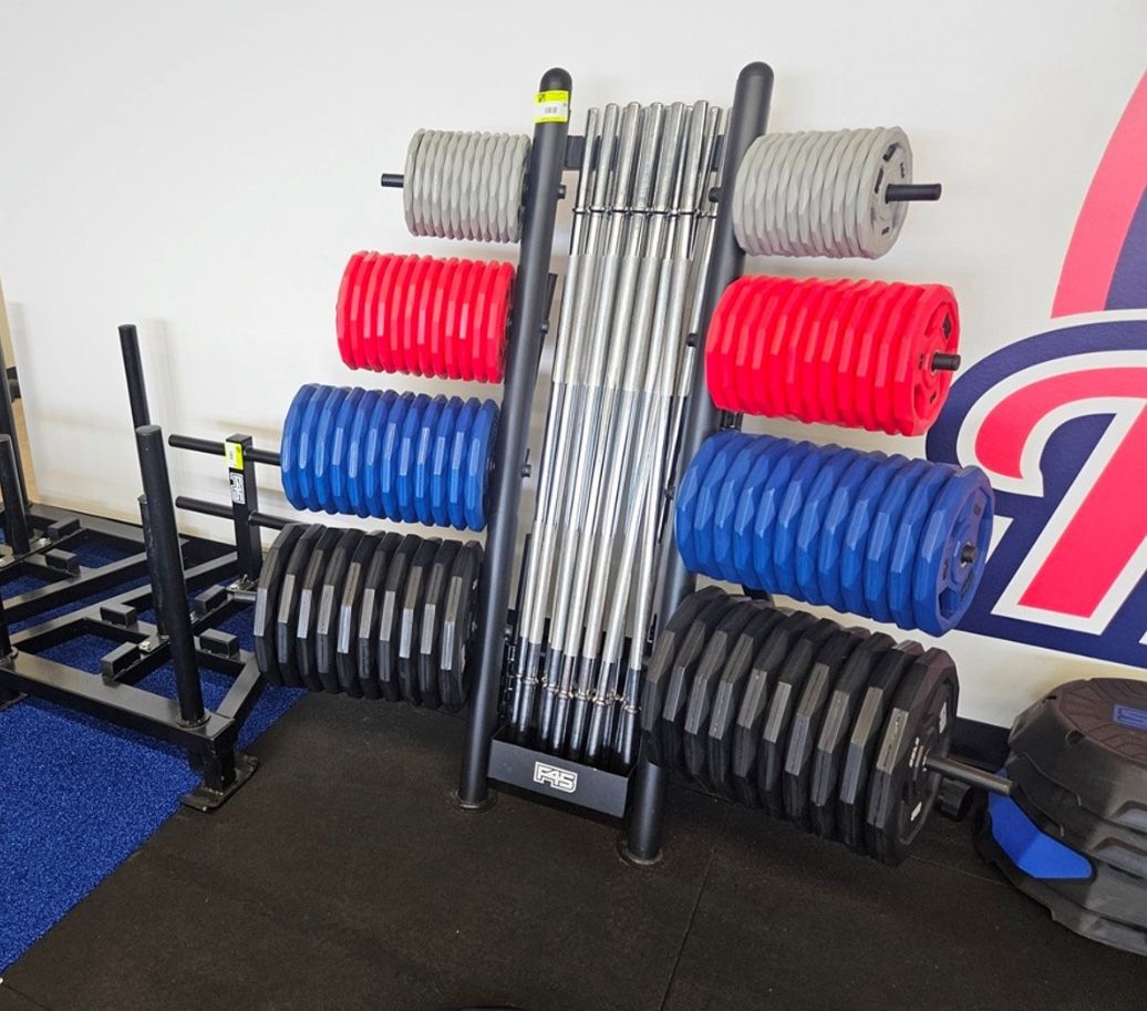 Barbell Set With Plates Bars And Rack