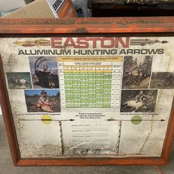 Rare Vintage 1970’s Easton Aluminum Hunting Arrows Store Display Sign 