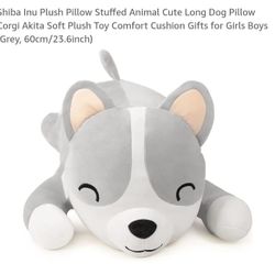 Brand New Shiba Inu Plush Pillow Stuffed Ling Dog Pillow Akita