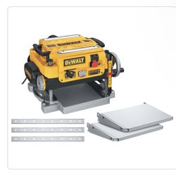 DEWALT 15 Amp Corded 13 in. Heavy-Duty 2-Speed Bench Planer with (3) Knives, In Feed Table and Out Feed Table