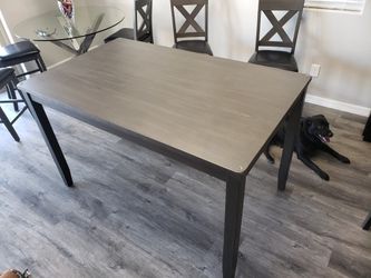 Brand new grey wood table