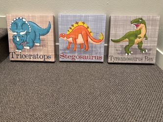Like new 3 dinasour wall frames