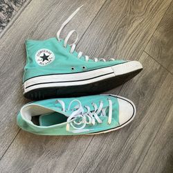 Converse Chuck Taylor All Star High Top Mens 13 Aqua White Black CTAS 171262F