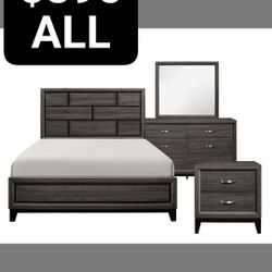 Queen 4 Piece Bedroom Set Complete At Store 
