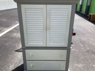 painted TV/media cabinet or entertainment armoire, 42” w, 20” d,60” h