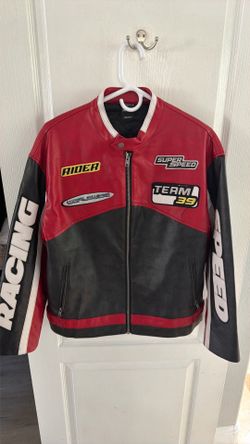 vintage-style motorcycle/racing leather ja