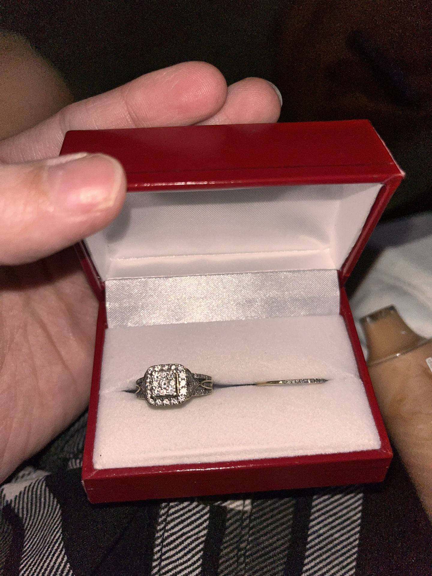 1.08 Carat Natural Diamond Engagement Ring set w/ Band