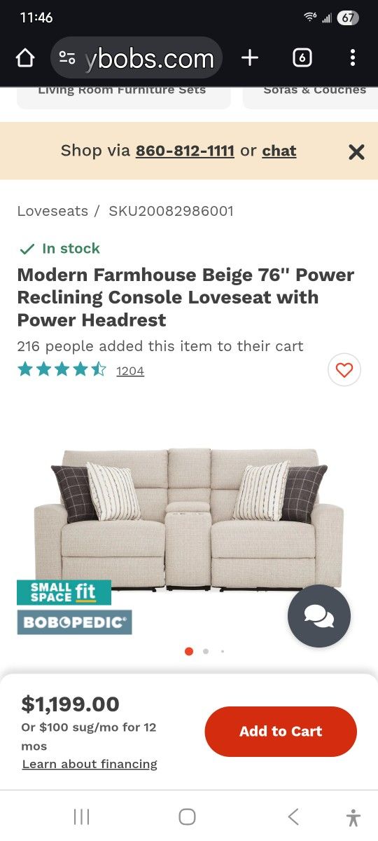 Reclining Loveseat With Console