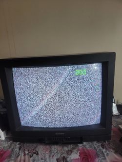 Mitsubishi vintage tv wood design sides