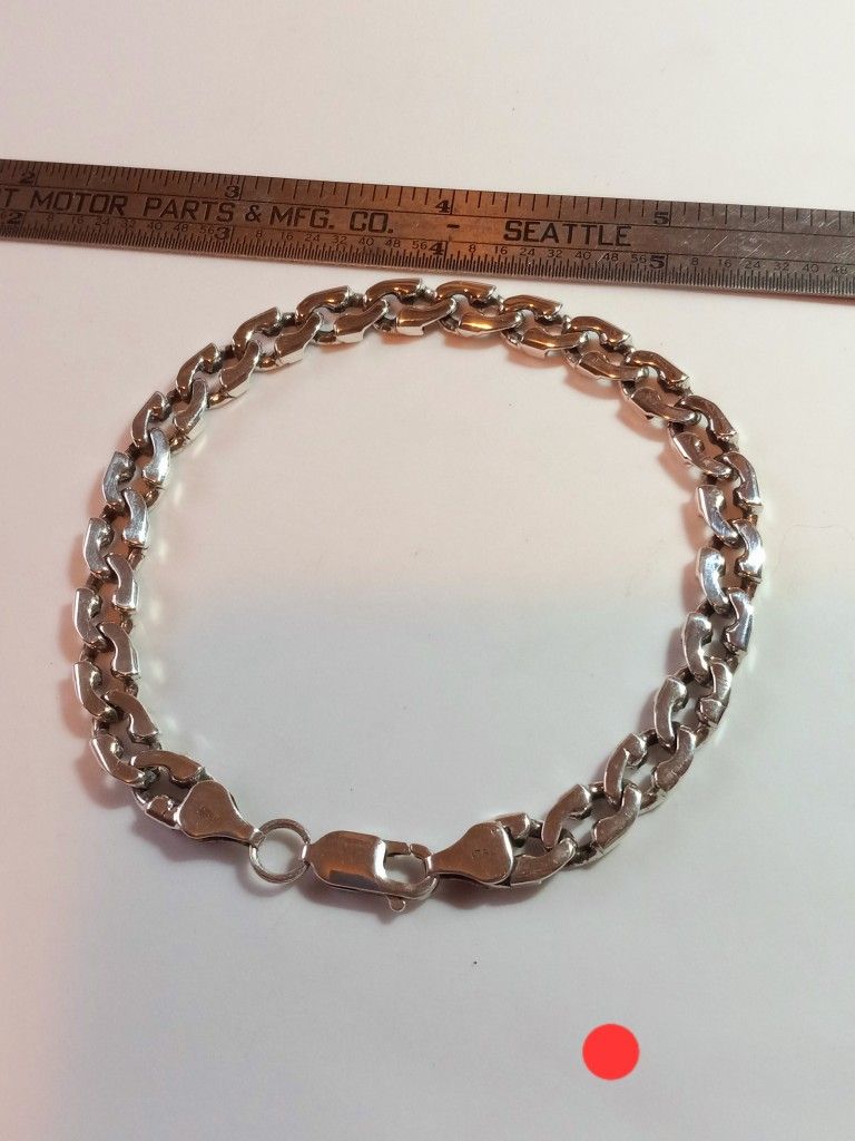 $50! Awesome 8 Inch S-link 925 Sterling Silver Bracelet 