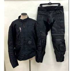 BiLT Men's Set of Motorcycle Riding Jacket L and Leather pants Size 34