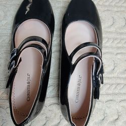 Christie & Jill Mary Jane Patent Leather Shoes For Girls