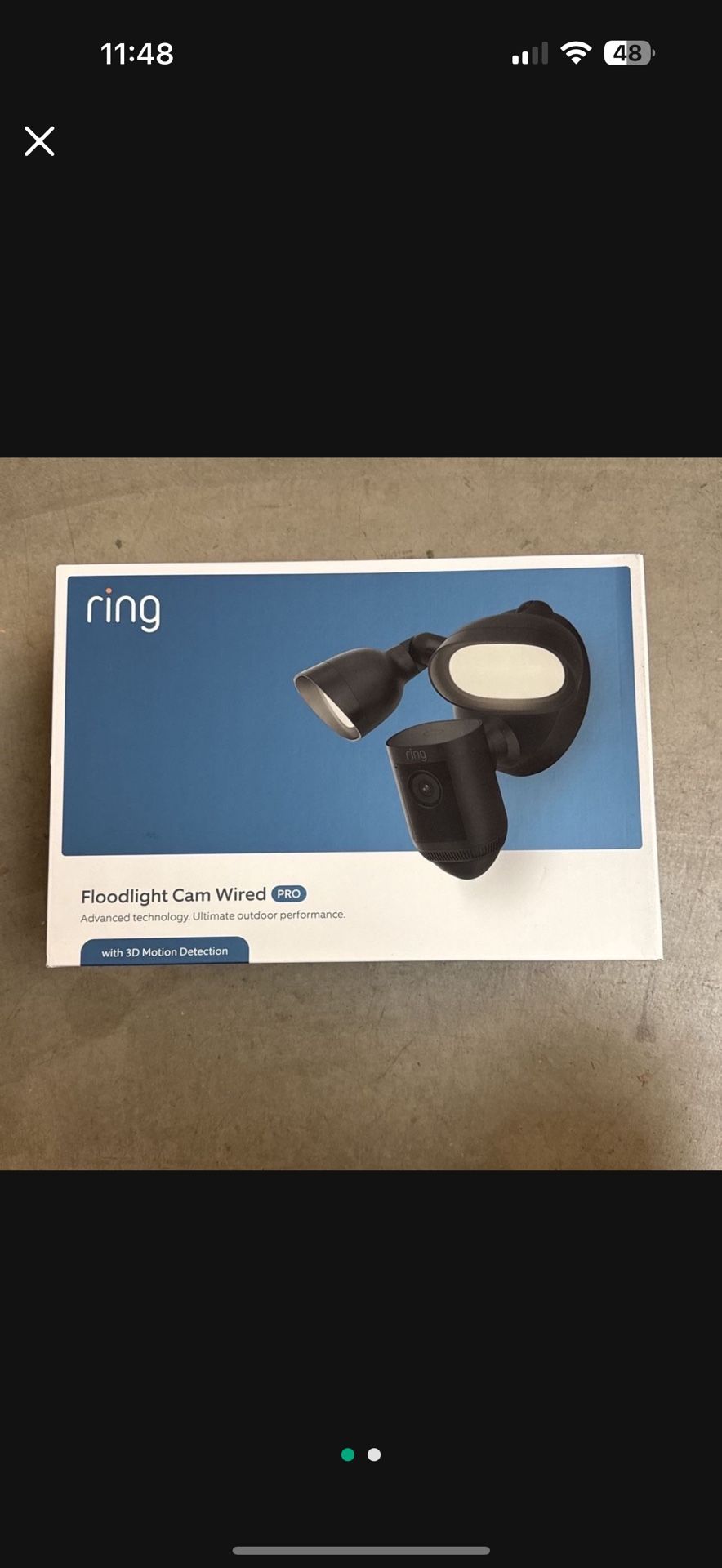 Ring Floodlight Cam Wired Pro with Bird’s Eye View and 3D Motion Detection, Black