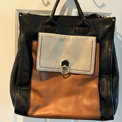 Vince Camuto Large Color Block Leather Handbag