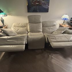 Leather Reclining Sofa