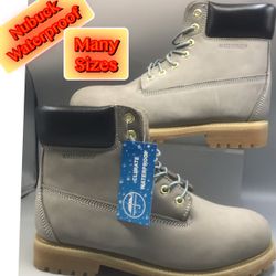 Waterproof Men’s. Nubuck Gray Work Boots many’s Sizes