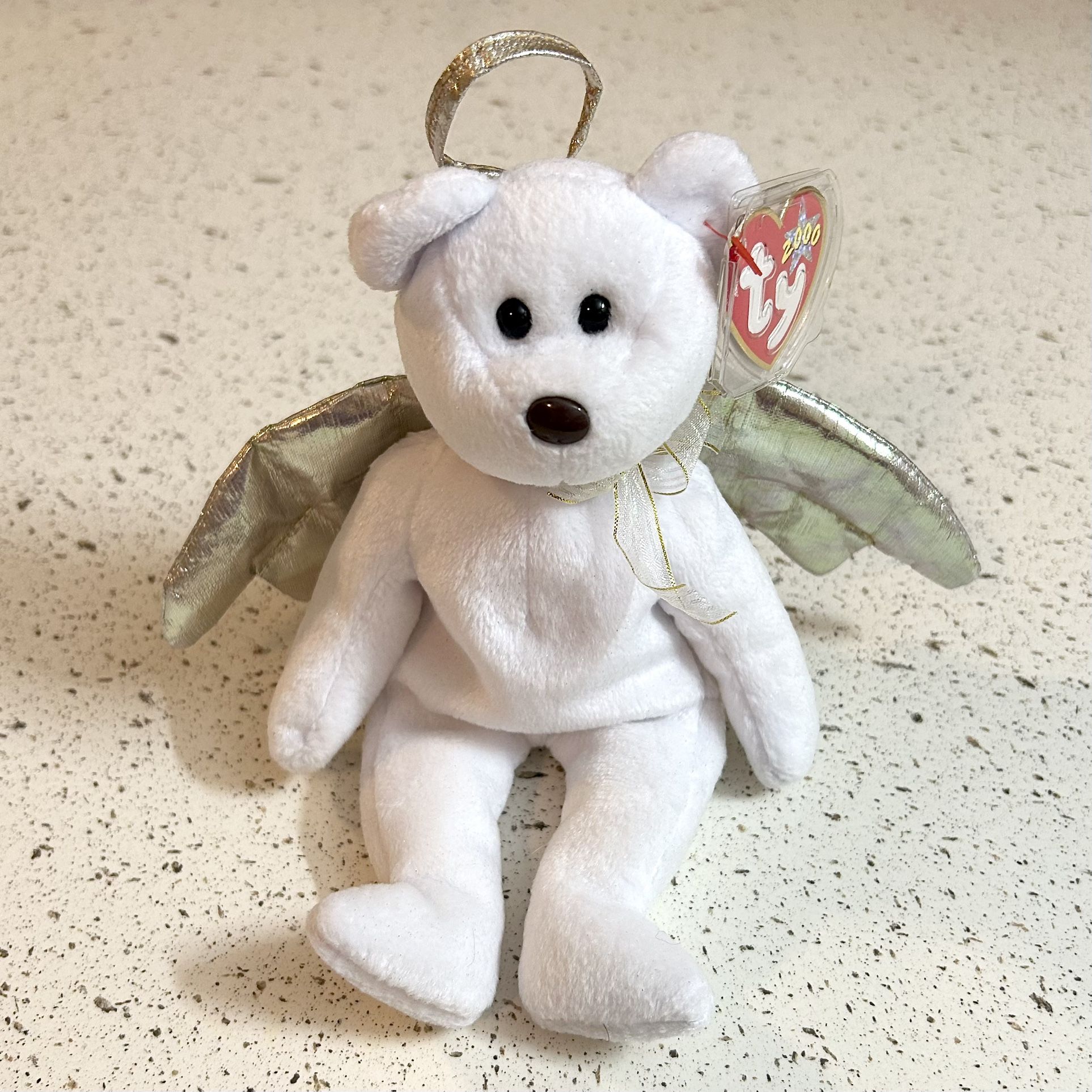 Vintage 2000 Ty Beanie Babies Halo II Angel Bear