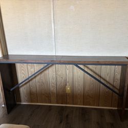 Rustic Brown Console Table 