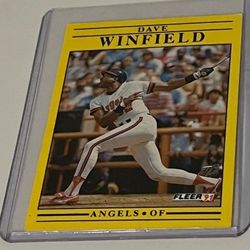 1991 Fleer Dave Winfield #329 California Angels Baseball Card