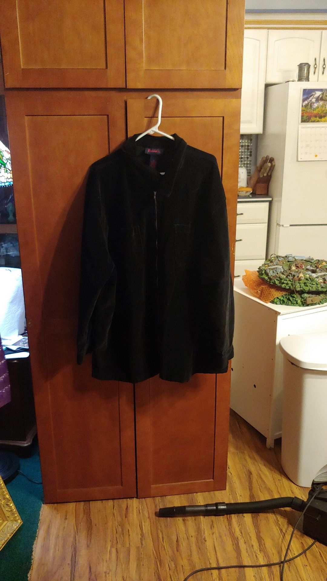 Black denim&co velvet 2X coat