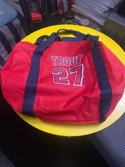 Mike Trout Los Angeles Angels Giveaway Duffel Bag MLB Baseball Red New Opened