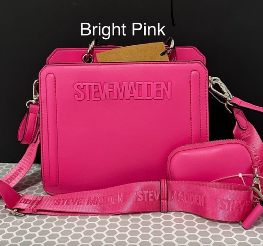Steve Madden bright pink BEVELYN bag. Pink