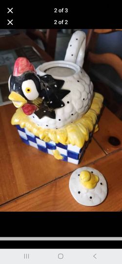 Ceramic Rooster Teapot with Lid