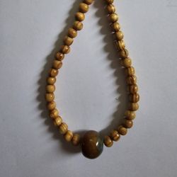 MALACHITE POLISHED 12MM PENDANT BEADED ARTESIAN ORIGINAL  16"CHOKER NECKLACE