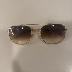 Authentic Ray Ban Unisex Gold Sunglasses