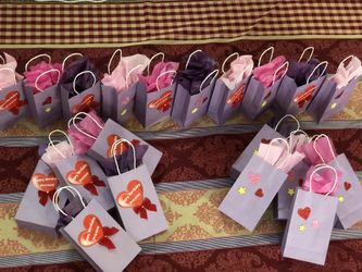 Personalized favor bags for bday / valentine’s day / baby shower