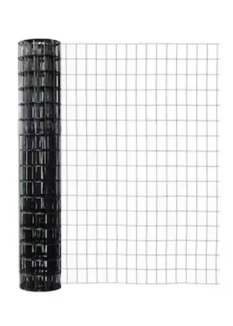 50ft x 4ft Black Steel Welded Wire Rolled Fencing 2in x 3in Mesh