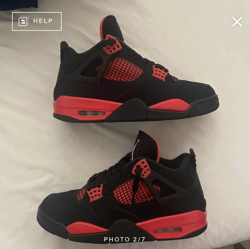 Red Thunder Jordan 4 ( Goat Receipt) Size 9