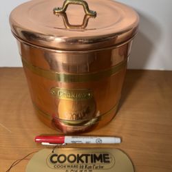 New Solid Copper Cookie Jar