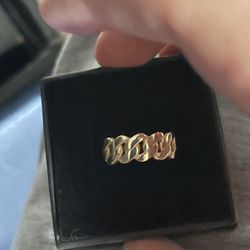 10k Gold Cuban Ring 