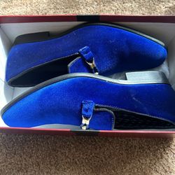 Amali velvet Royal Blue dress shoes