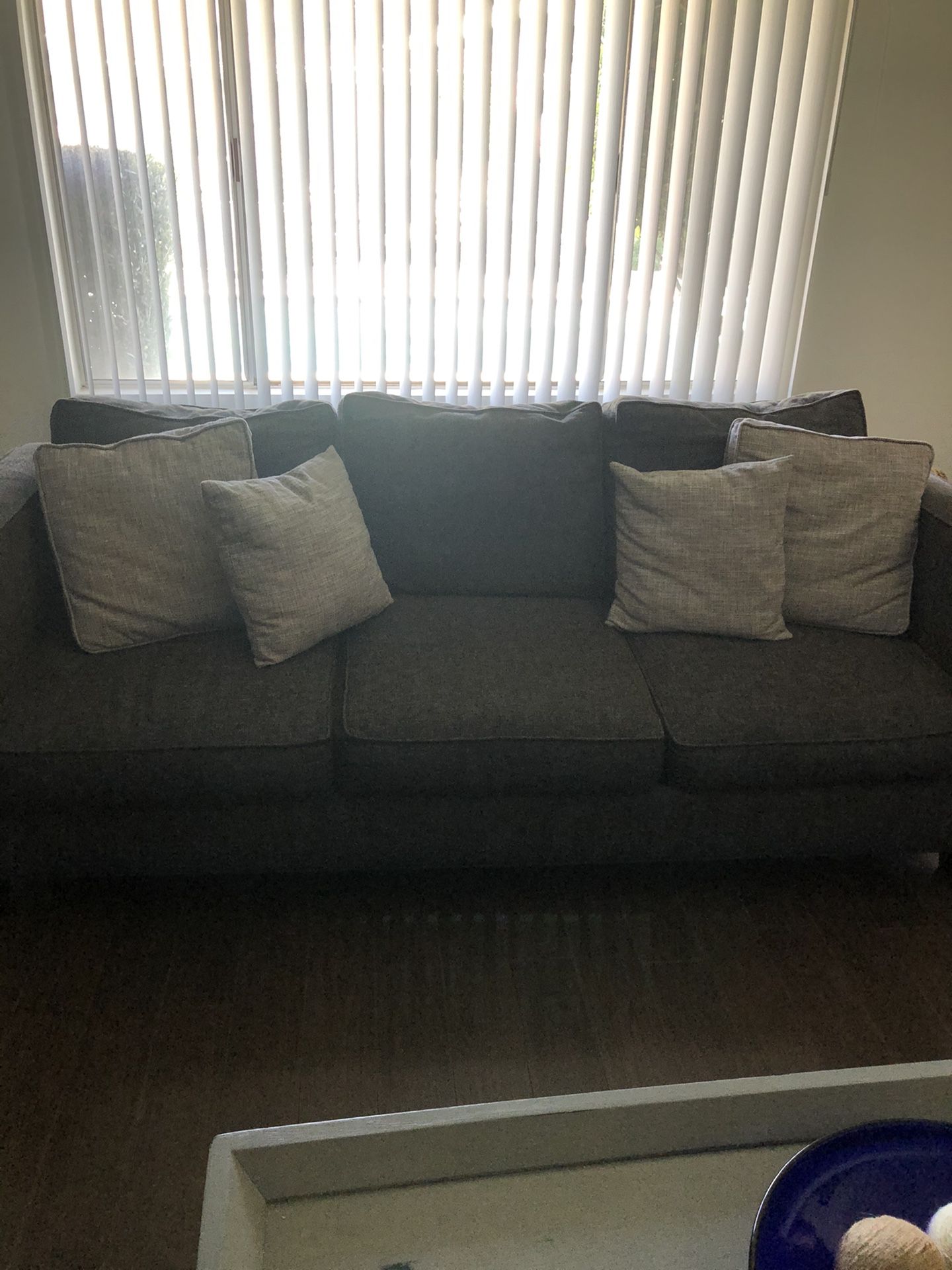 Gray color sofa sits 3