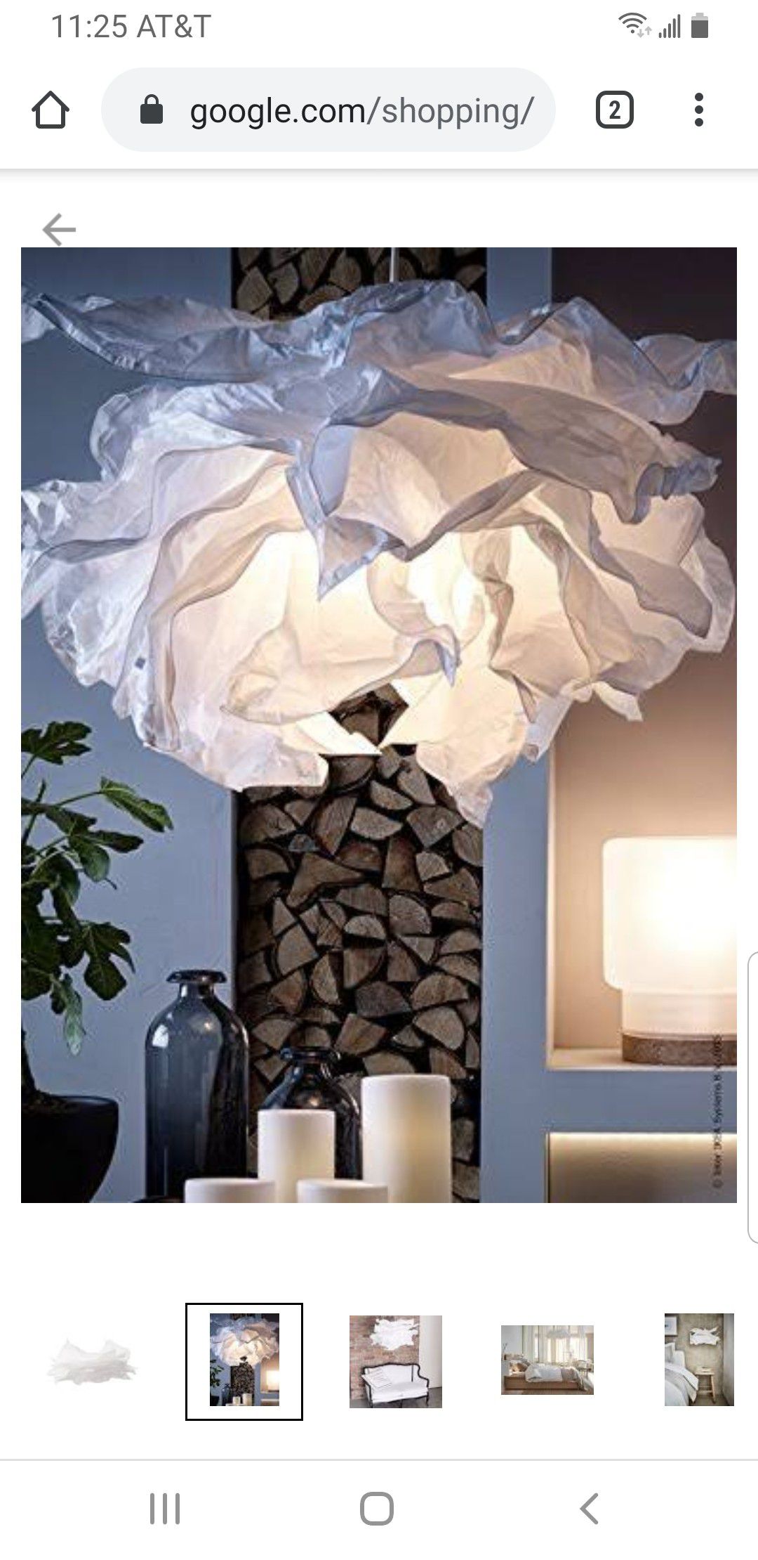 IKEA - KRUSNING Pendant lamp shade, White, 33 "