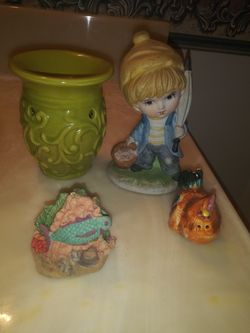 Glassware kitchenware porcelain dolls