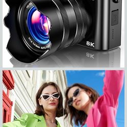 8K Digital Camera, 88MP WiFi