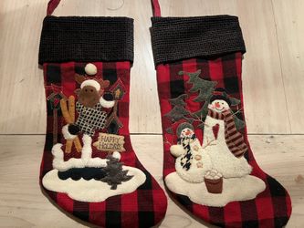 Red and Black Buffalo Plaid Christmas Stockings