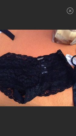Fredericks of Hollywood Black lace bootie shorts 25.00