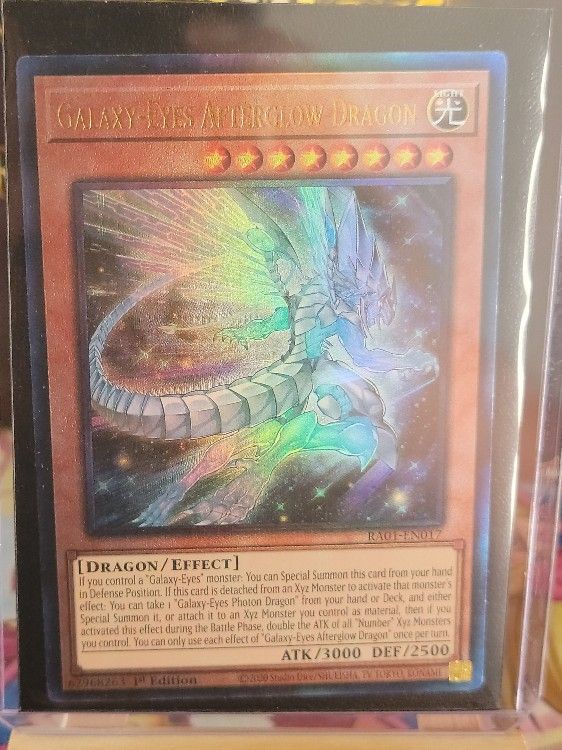 YUGIOH Galaxy-Eyes Afterglow Dragon RA01-EN017 Prismatic Ultimate Rare 