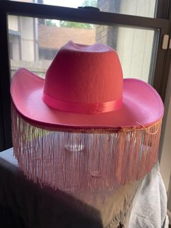 Pink Fringed Cowgirl Hat