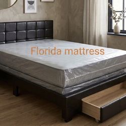 New Queen Size Bed Frame  + Queen Mattress + Box Spring + Delivery 