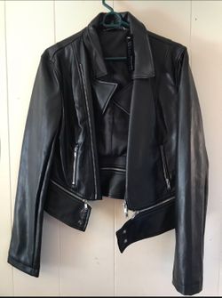Black (faux) Leather Jacket 