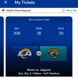 Rams vs Jaguars $225