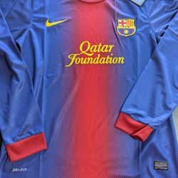 Retro Barcelona Long Sleeve Soccer Jersey 