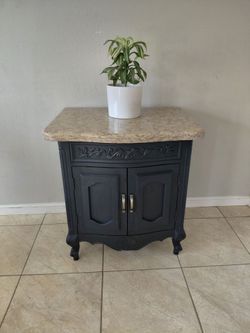 French Provincial Cabinet with Granite Top