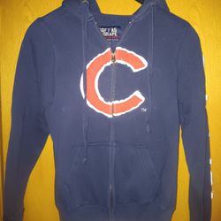 Women's Size Small Soft As A Grape Cubs Zippered Sweatshirt 